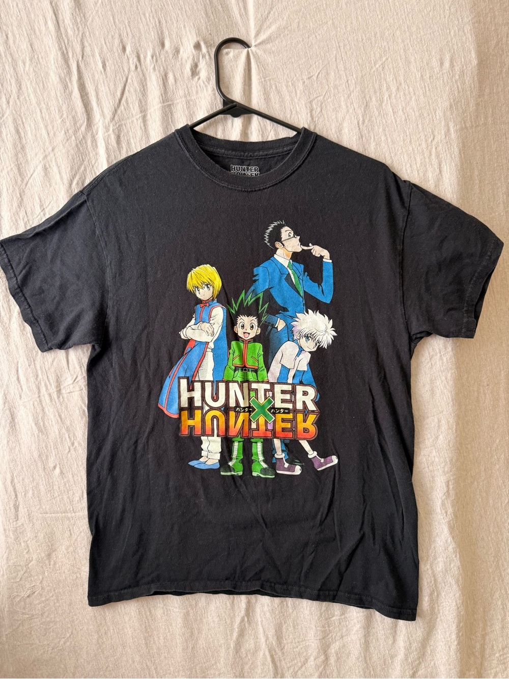Hunter x Hunter Black Graphic Tee - Anime Character Print